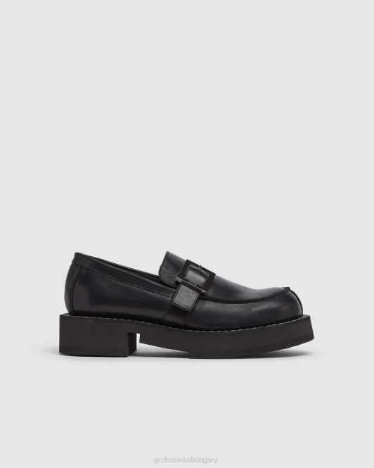 GCDS x Clarks bőr naplopók Z2HB178 cipő fekete férfiak