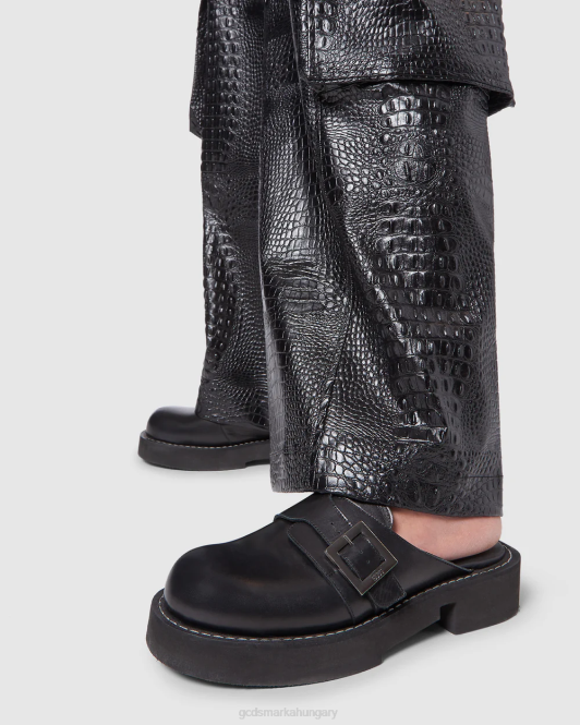 GCDS x Clarks bőröszvérek Z2HB177 cipő fekete férfiak