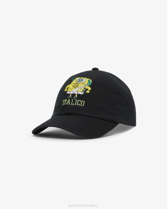 GCDS spongebob italico baseball sapka Z2HB223 tartozék fekete férfiak