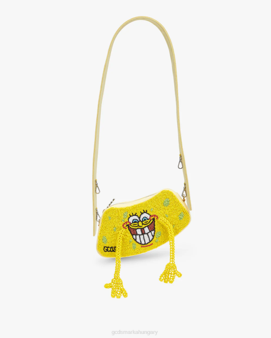 GCDS spongebob vessző kis táska Z2HB262 tartozék sárga férfiak