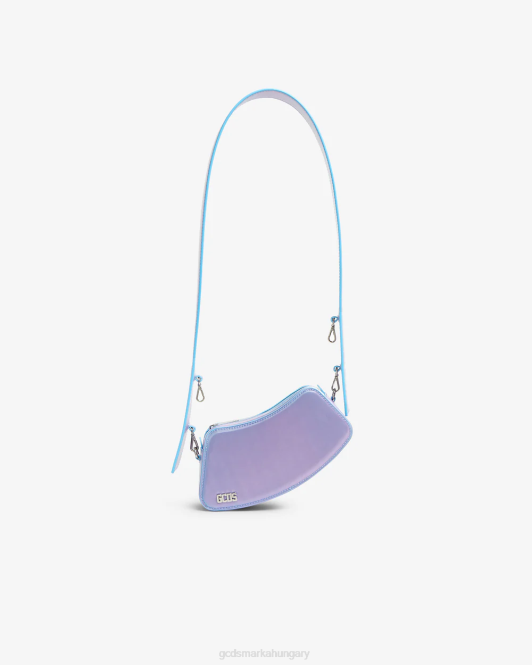 GCDS vesszős holografikus crossbody táska Z2HB245 tartozék ezüst/lila férfiak