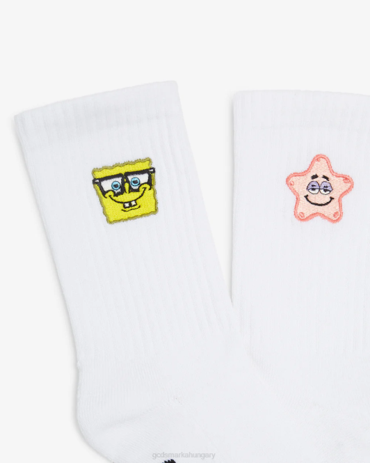 GCDS spongebob hímzett zokni Z2HB211 tartozék fehér férfiak