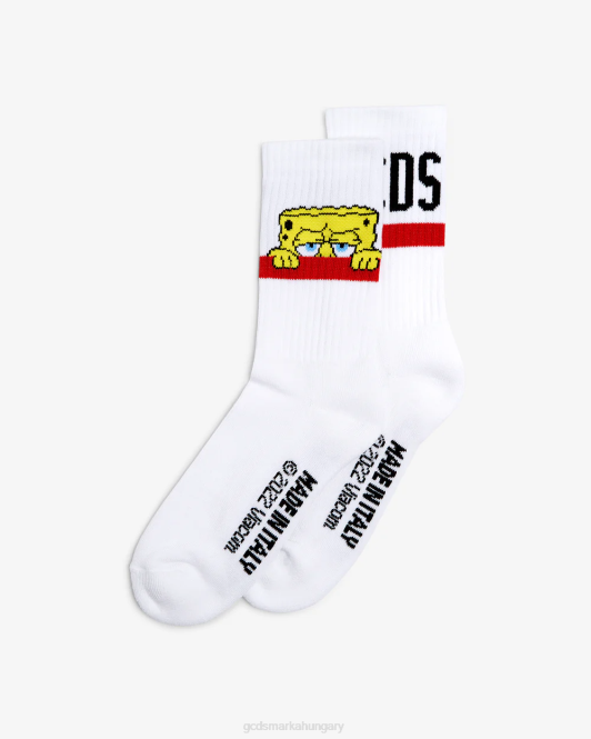 GCDS spongebob logós zokni Z2HB208 tartozék fehér férfiak