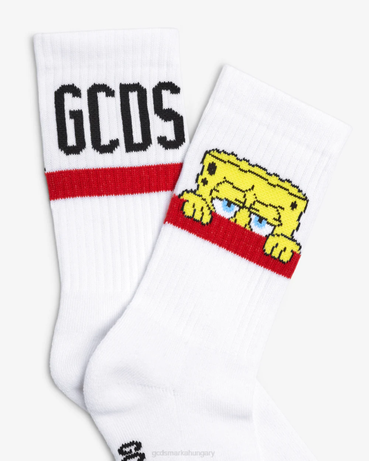 GCDS spongebob logós zokni Z2HB208 tartozék fehér férfiak