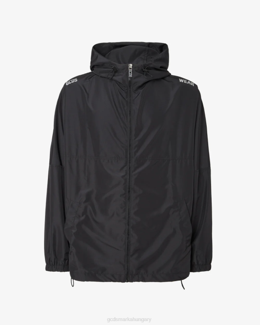 GCDS bliss print anorák Z2HB8 ruházat fekete férfiak