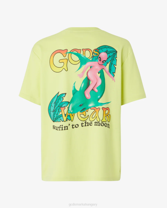 GCDS surf wirdo nyomott bő póló Z2HB100 ruházat mész férfiak