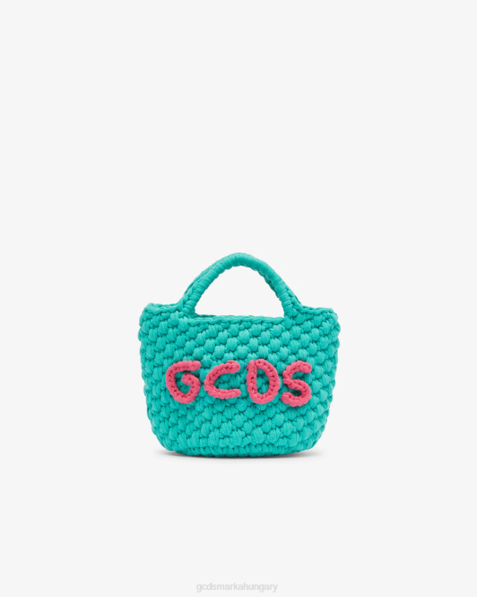 GCDS junior mini horgolt táska Z2HB781 tartozék világoskék gyerekek