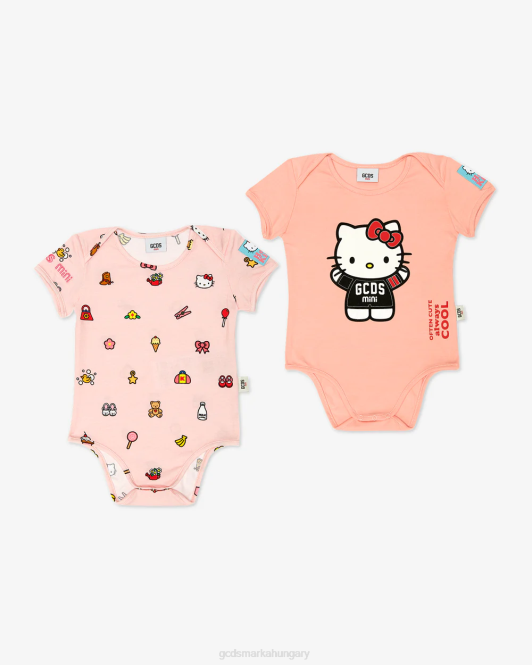 GCDS hello kitty kétrészes baba body szett Z2HB573 ruházat rózsaszín gyerekek