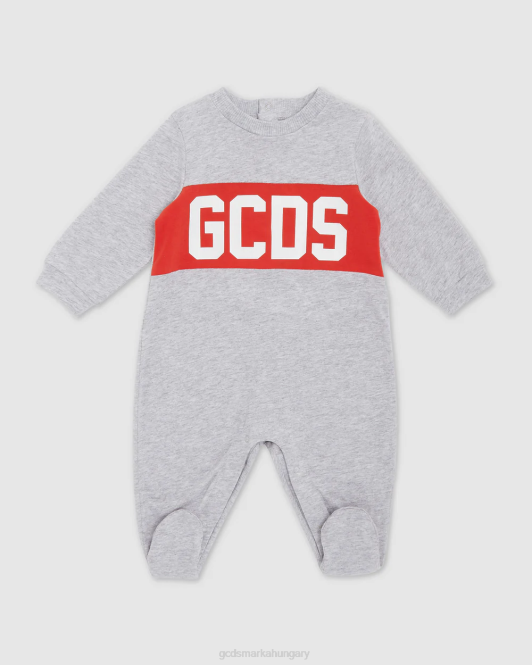 GCDS logó motívumú játszóruha Z2HB571 ruházat szürke gyerekek