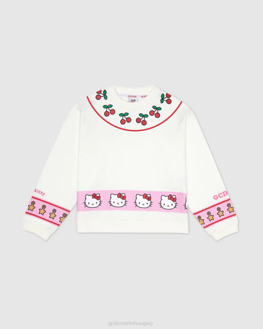 GCDS junior hello kitty crewneck Z2HB784 ruházat törtfehér gyerekek