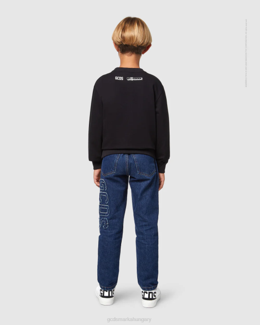 GCDS x Be@rbrick junior crewneck Z2HB705 ruházat fekete gyerekek