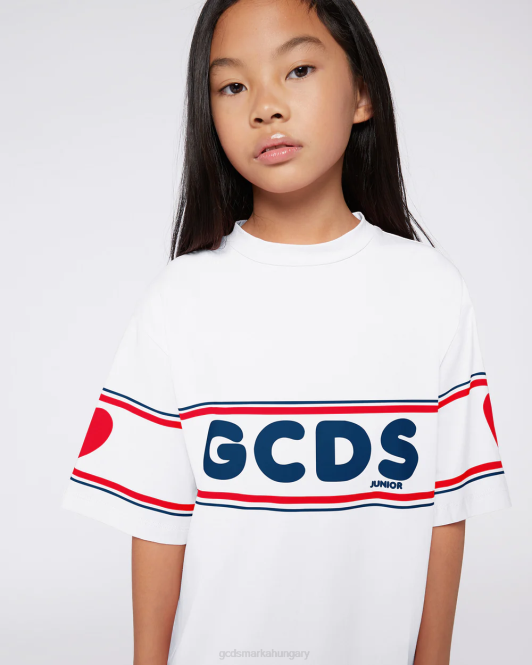 GCDS junior logós ruha Z2HB814 ruházat fehér gyerekek