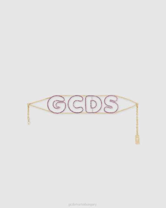 GCDS bling andy logós choker Z2HB564 tartozék halványlila nők