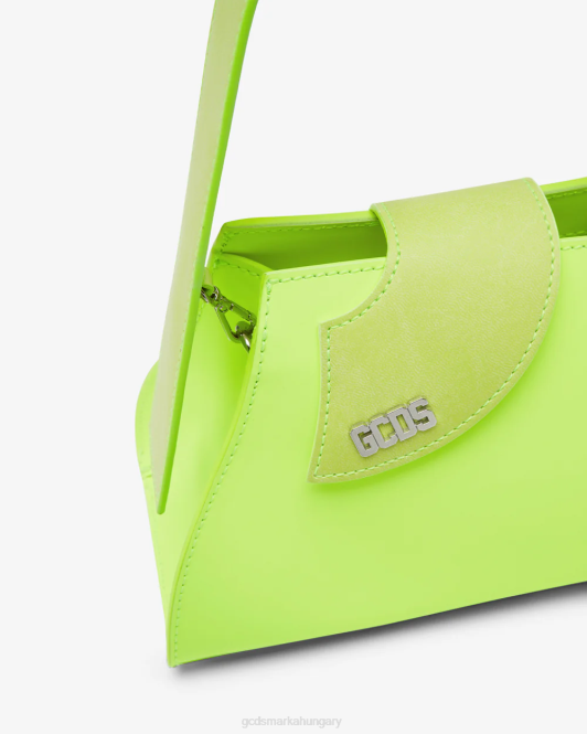 GCDS vesszős kis kézitáska Z2HB538 tartozék sárga fluo nők