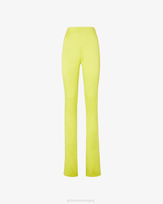 GCDS bling fényes szűk nadrág Z2HB442 ruházat sárga fluo nők