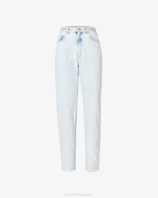 GCDS bling farmer nadrág Z2HB448 ruházat törtfehér nők