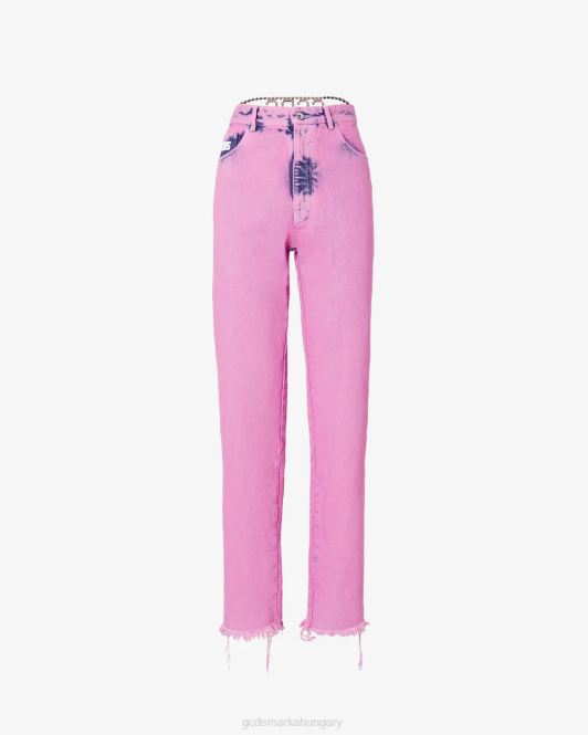 GCDS bling farmer nadrág Z2HB449 ruházat rózsaszín nők