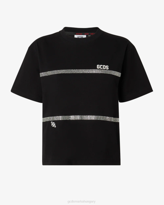 GCDS bling póló Z2HB356 ruházat fekete nők