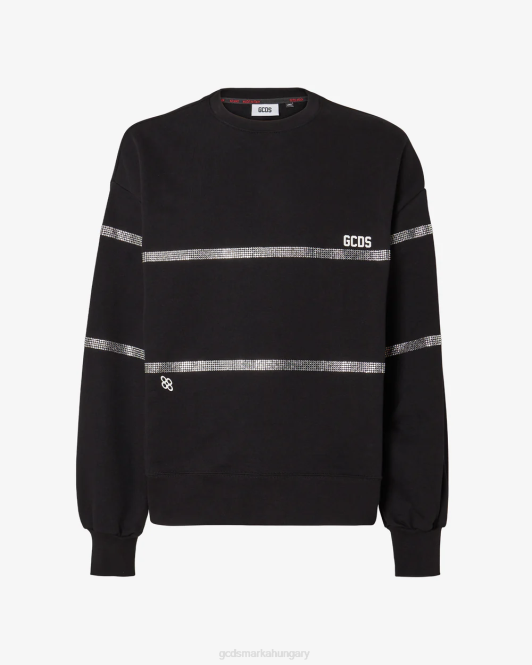 GCDS bling crewneck Z2HB343 ruházat fekete nők