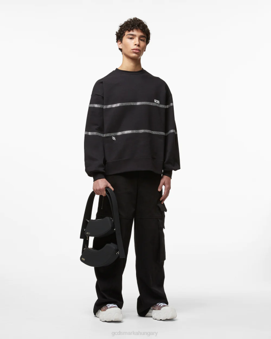 GCDS bling crewneck Z2HB343 ruházat fekete nők