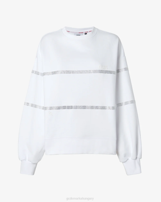 GCDS bling crewneck Z2HB345 ruházat fehér nők