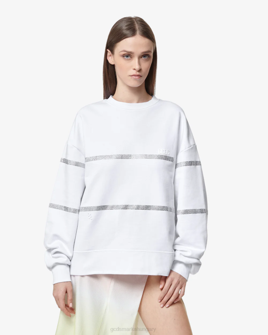 GCDS bling crewneck Z2HB345 ruházat fehér nők