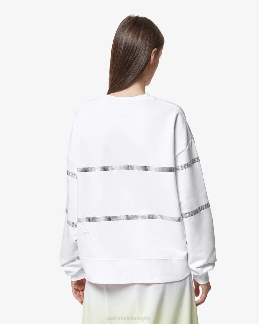 GCDS bling crewneck Z2HB345 ruházat fehér nők