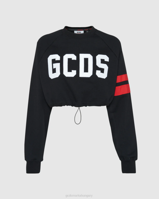 GCDS logó crop crewneck Z2HB561 ruházat fekete nők