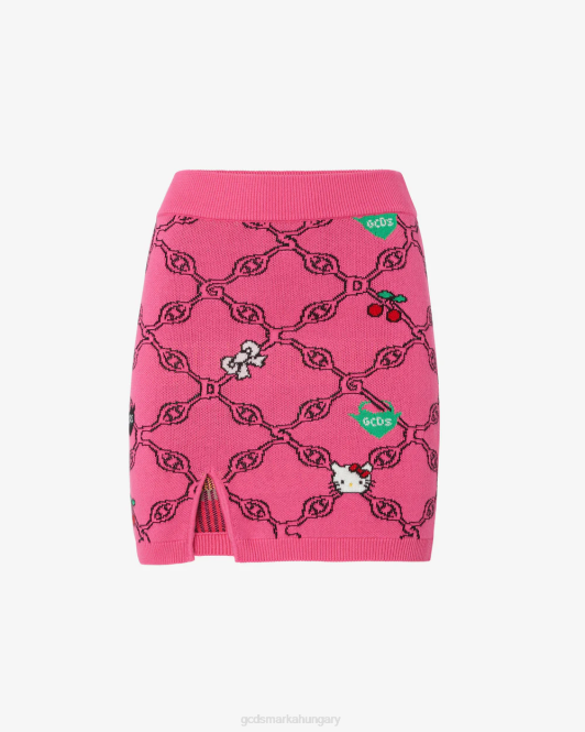 GCDS hello kitty jacquard szoknya Z2HB429 ruházat fukszia nők