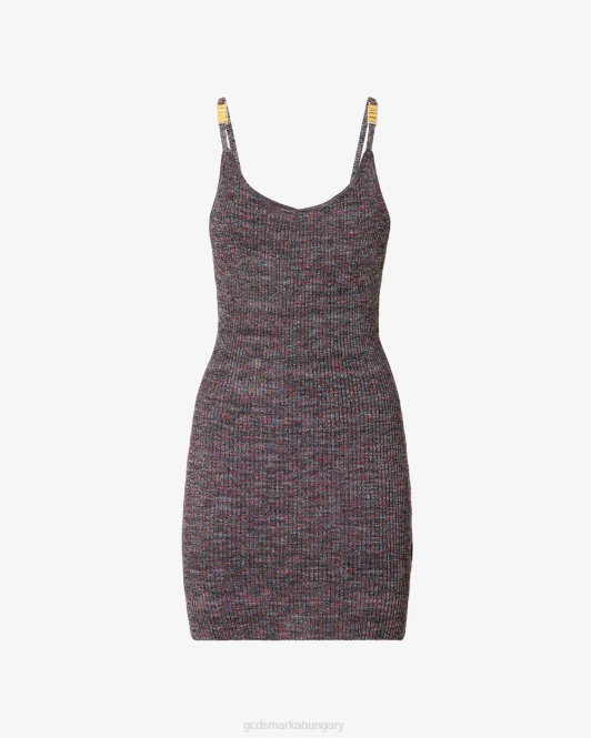 GCDS lurex melange tank mini ruha Z2HB421 ruházat sokszínű nők